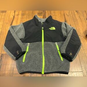 The North Face Kids Puffer Jacket - Black, Gray, and Neon Green